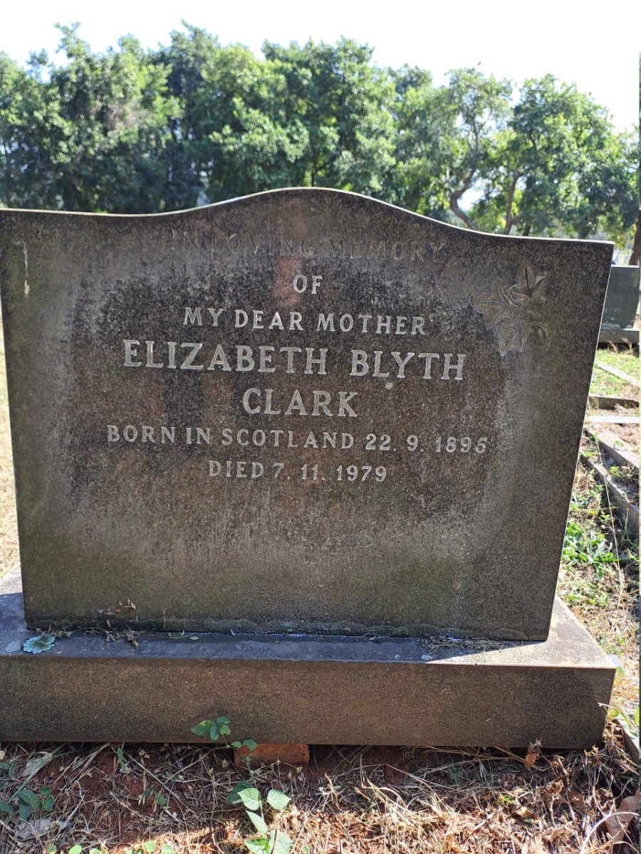 CLARK Elizabeth Blyth 1895-1979