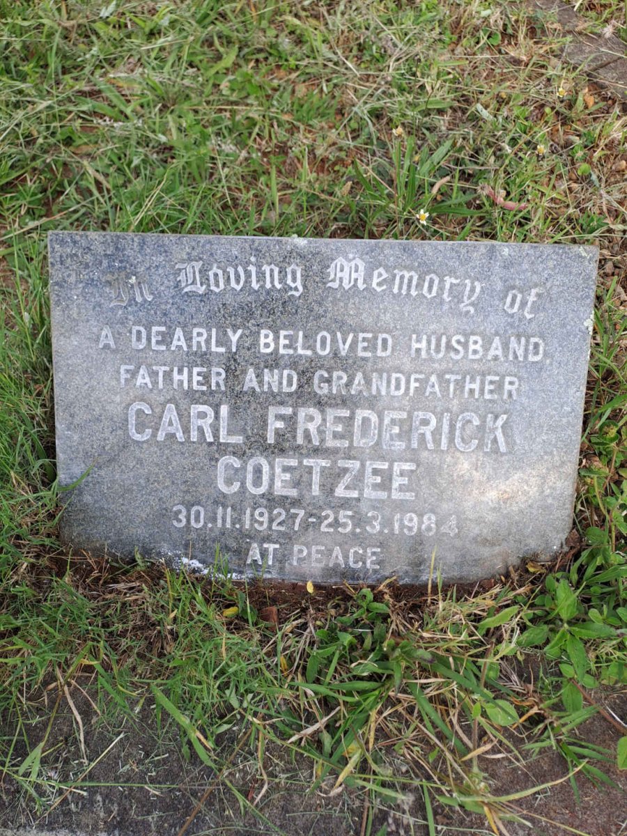 COETZEE Carl Frederick 1927-1984