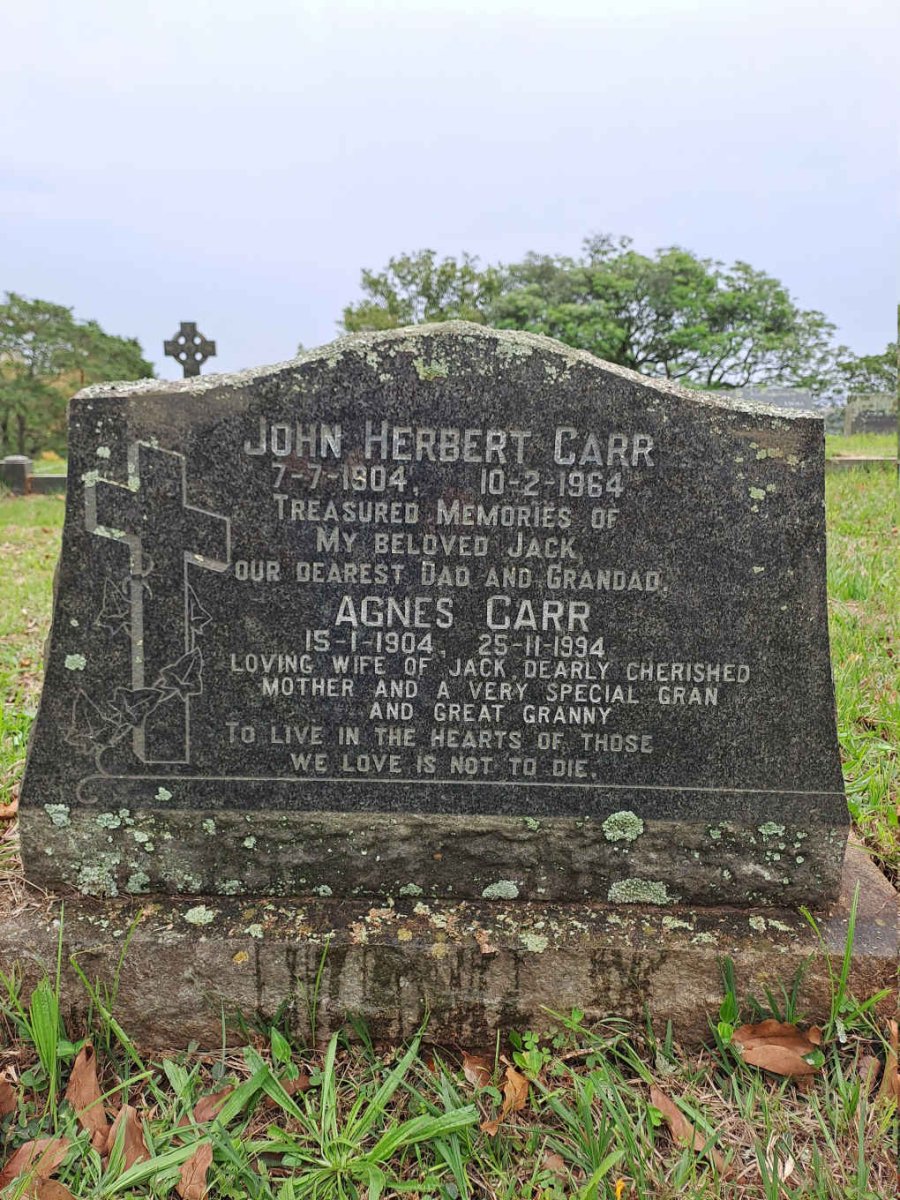 CARR John Herbert 1904-1964 & Agnes 1904-1994