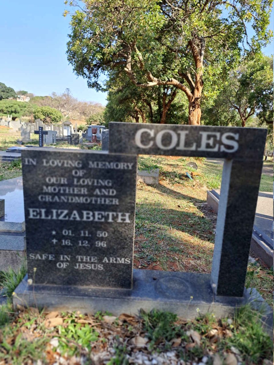 COLES Elizabeth 1950-1996