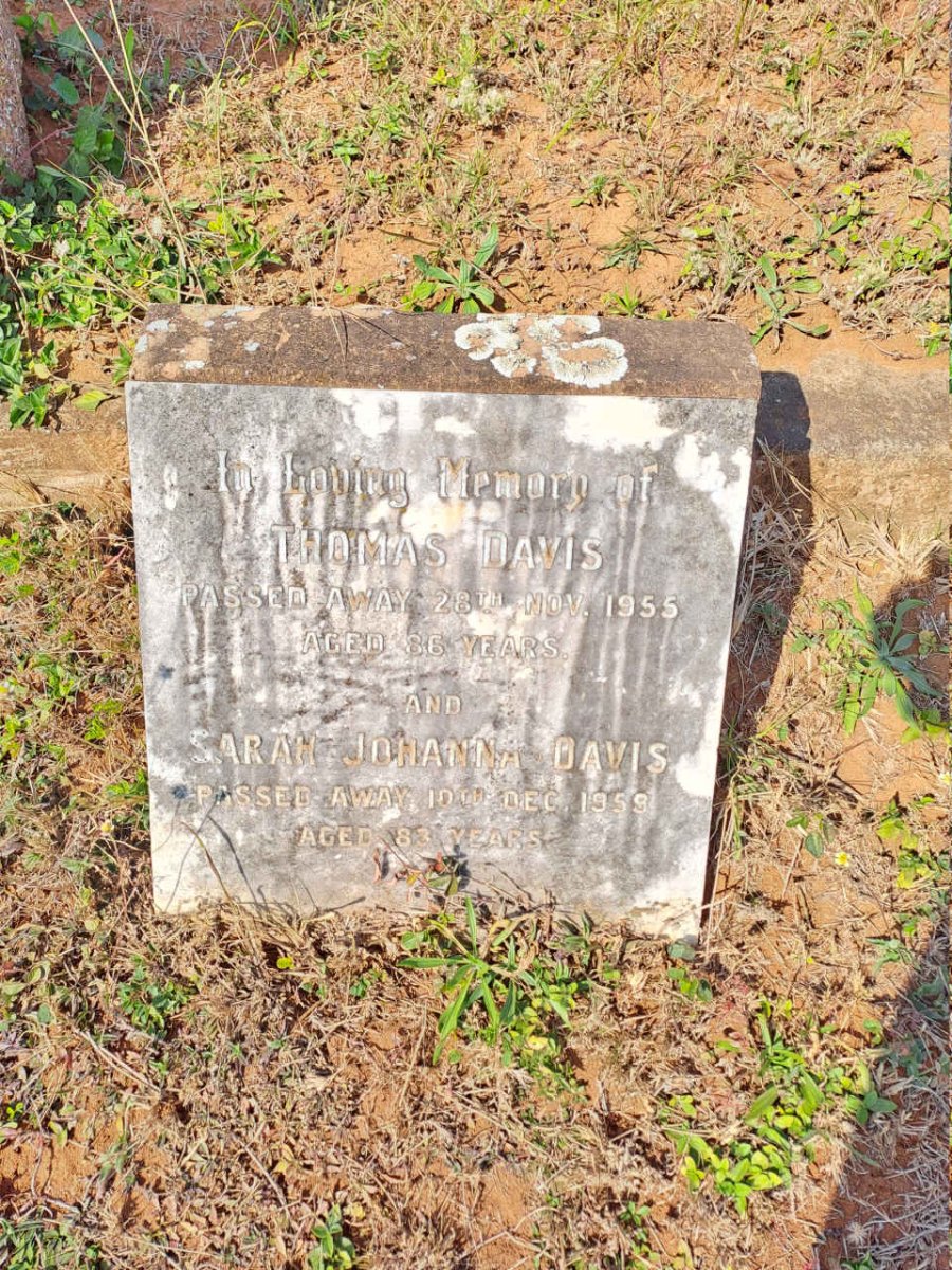 DAVIS Thomas -1955 & Sarah Johanna -1959