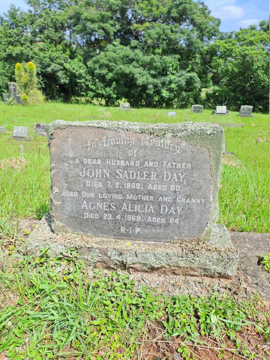 DAY John Sadler -1968 & Agnes Alicia -1969