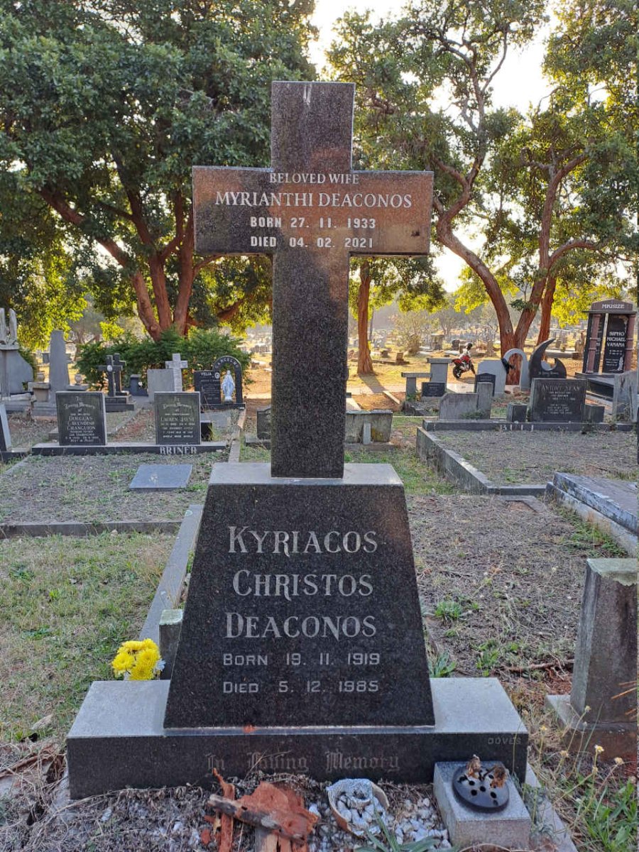 DEACONOS Kyriacos Christos 1919-1985 & Myrianthi 1933-2021