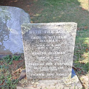 DILLMAN George William 1895-1965 & Hester 1899-1988
