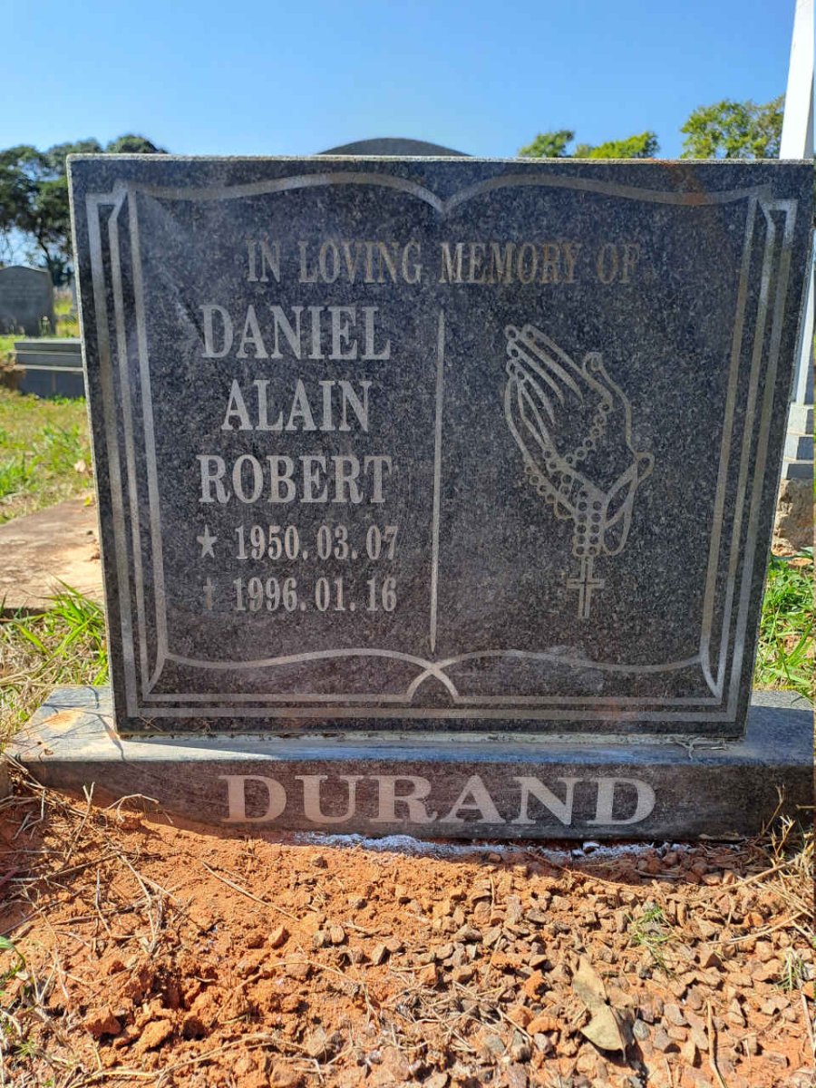 DURAND Daniel Alain Robert 1950-1996