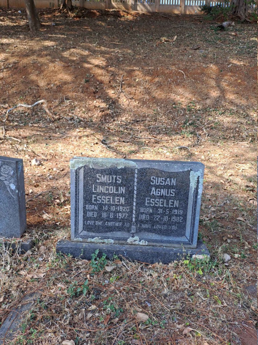 ESSELEN Smuts Lincolin 1920-1977 & Susan Agnus 1919-1982