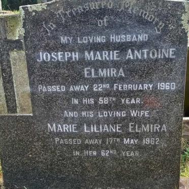 ELMIRA Joseph Marie Antoine -1960 & Marie Liliane -1962