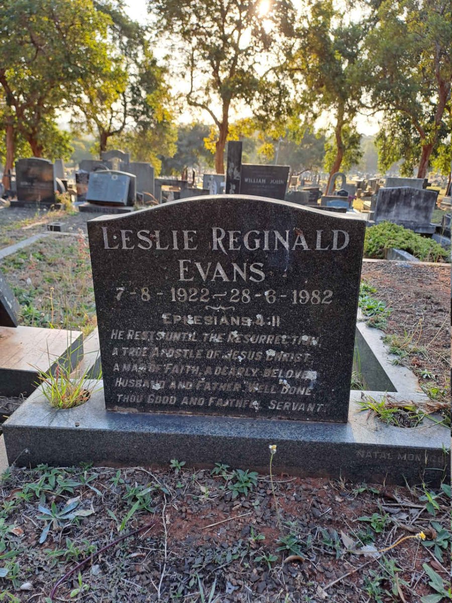 EVANS Leslie Reginald 1922-1982