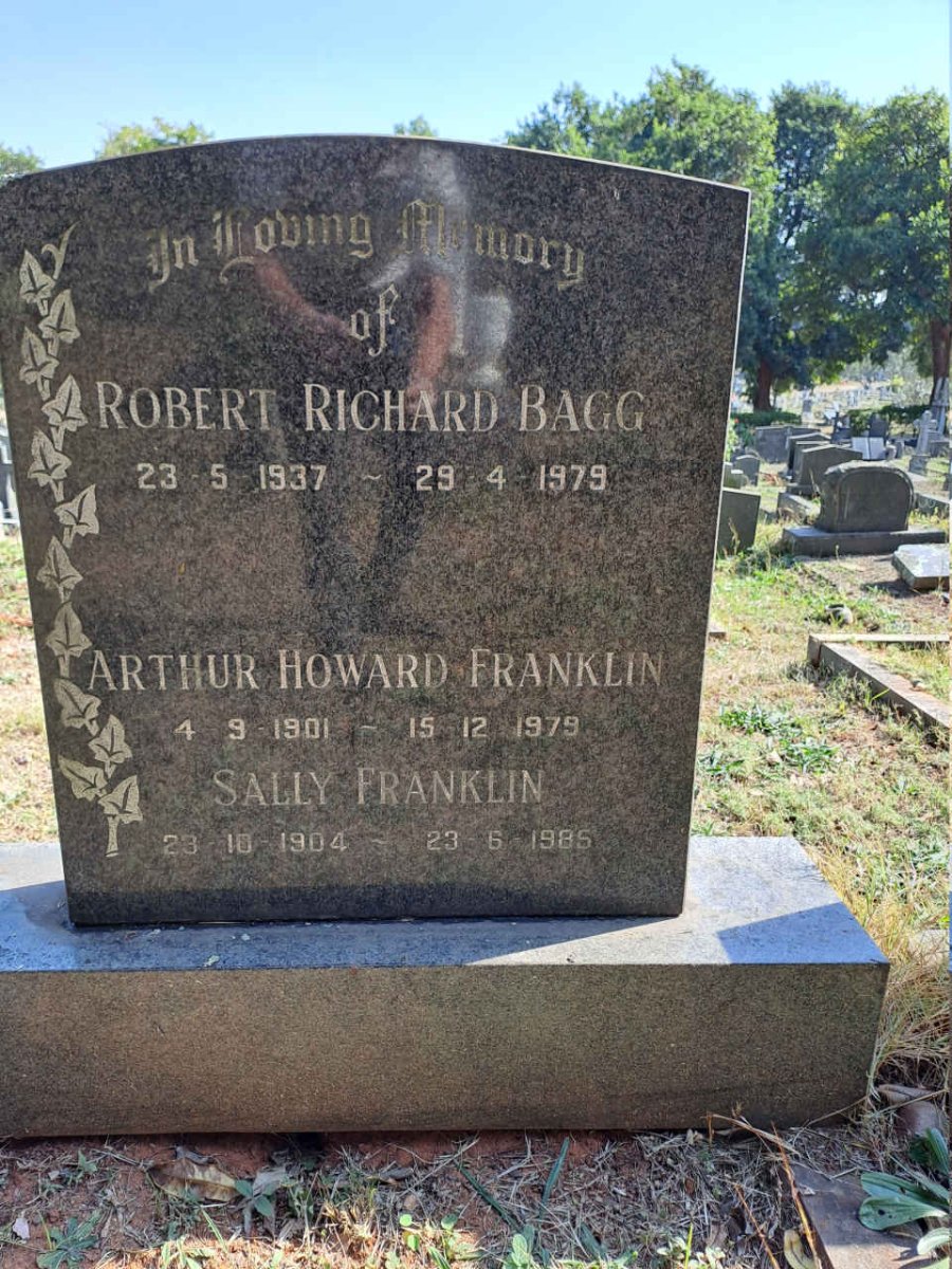 FRANKLIN Arthur Howard 1901-1979 & Sally 1904-1985 :: BAGG Robert Richard 1937-1979