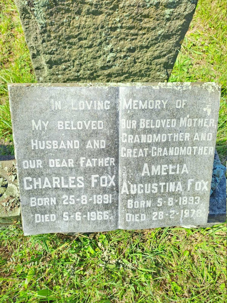 FOX Charles 1891-1966 & Amelia Augustina 1893-1978