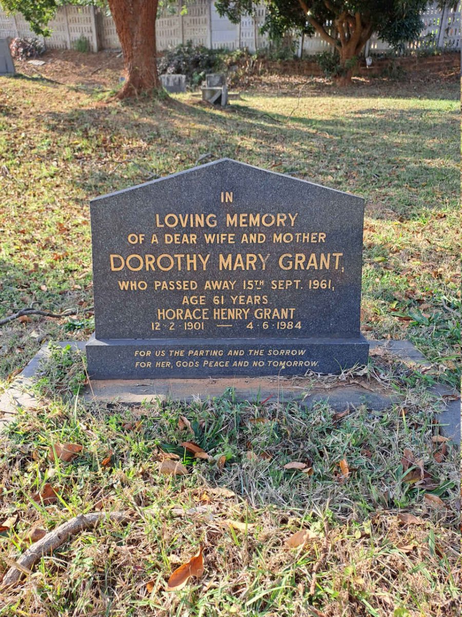 GRANT Horace Henry 1901-1984 & Dorothy Mary -1961