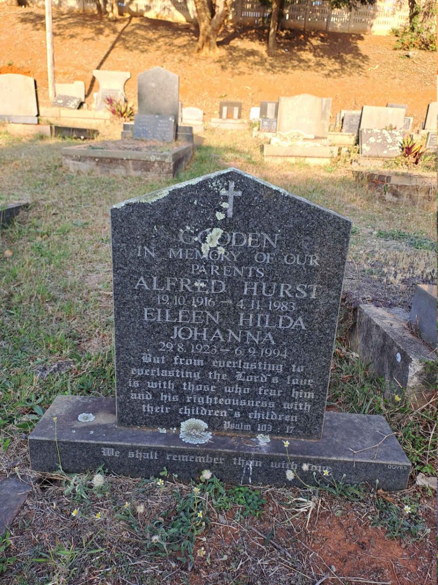 GOODEN Alfred Hurst 1916-1983 & Eileen Hilda Johanna 1923-1994