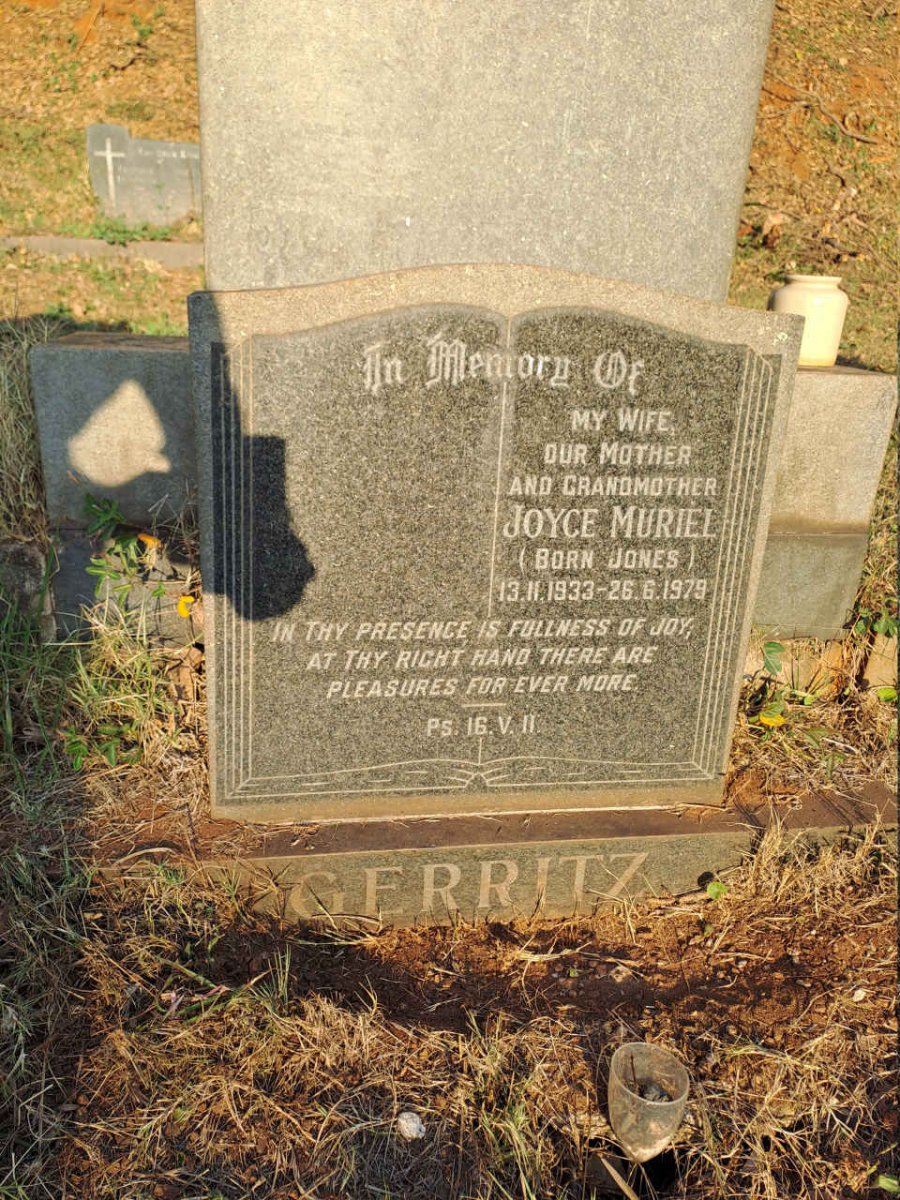GERRITZ Joyce Muriel nee JONES 1933-1979