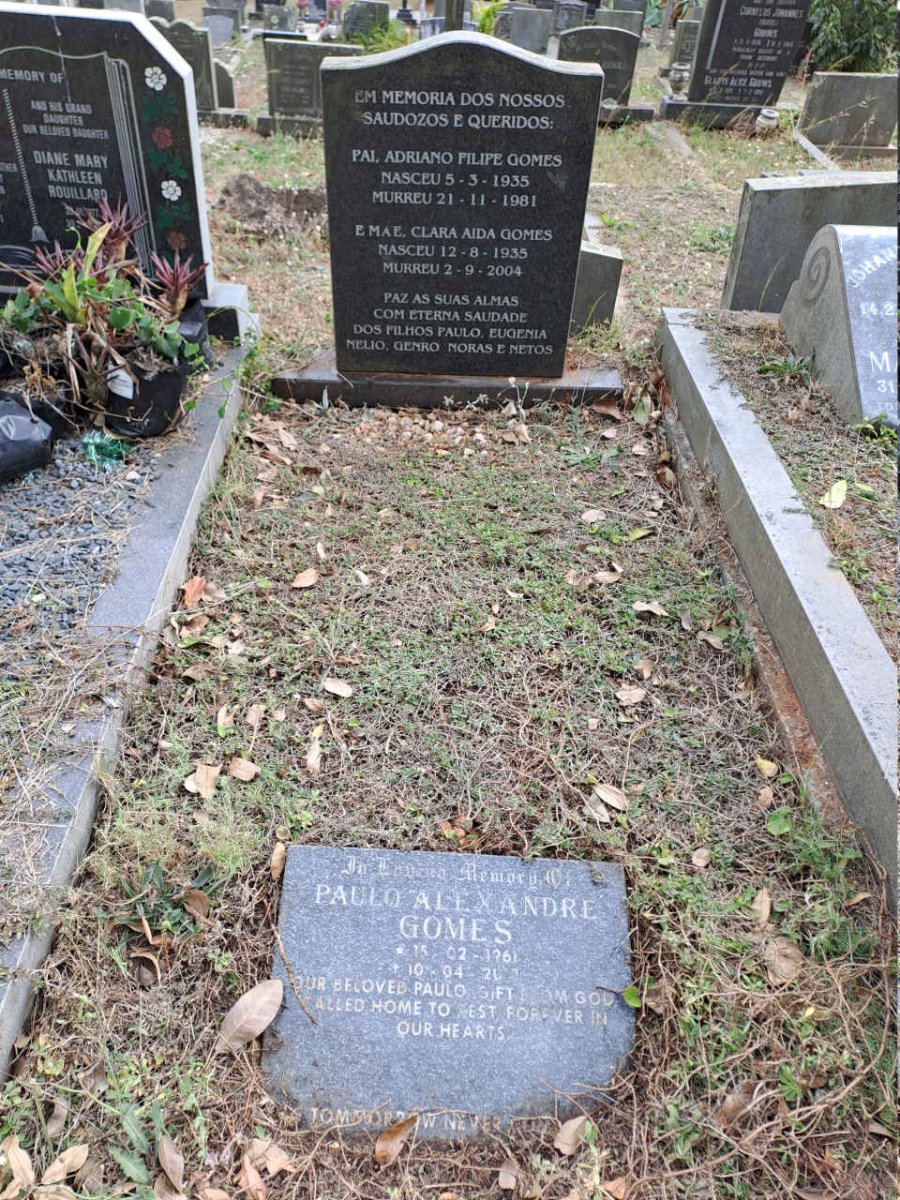 GOMES Adriano Filipe 1935-1981 & Clara Aida 1935-2004 :: GOMES Paulo Alexander 1961-20?