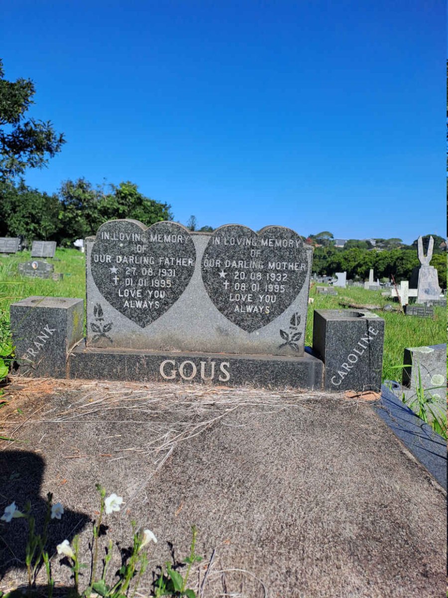 GOUS Frank 1931-1995 & Caroline 1932-1995