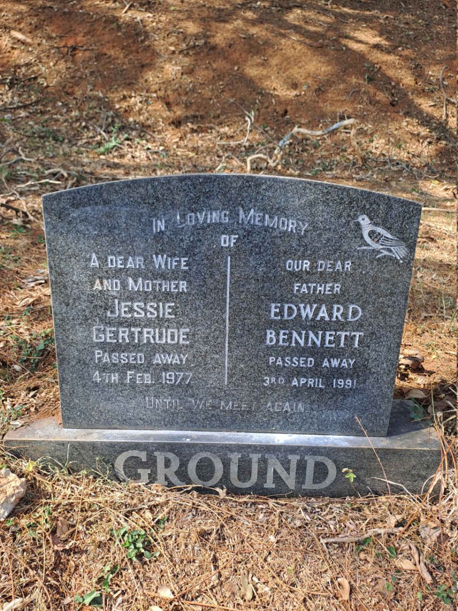 GROUND Edward Bennett -1991 & Jessie Gertrude -1977