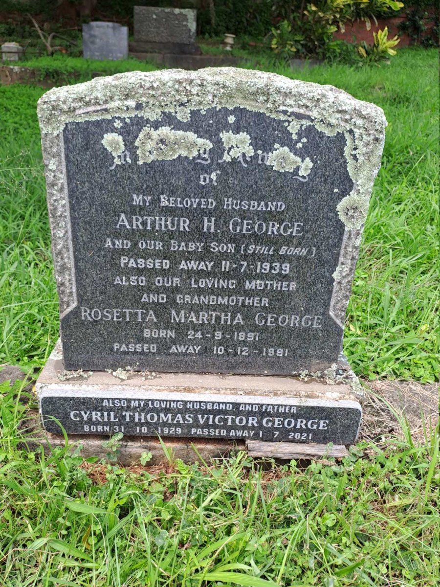 GEORGE Arthur H. -1939 :: GEORGE Rosetta Martha 1891-1981 :: GEORGE Cyril Thomas 1929-2021