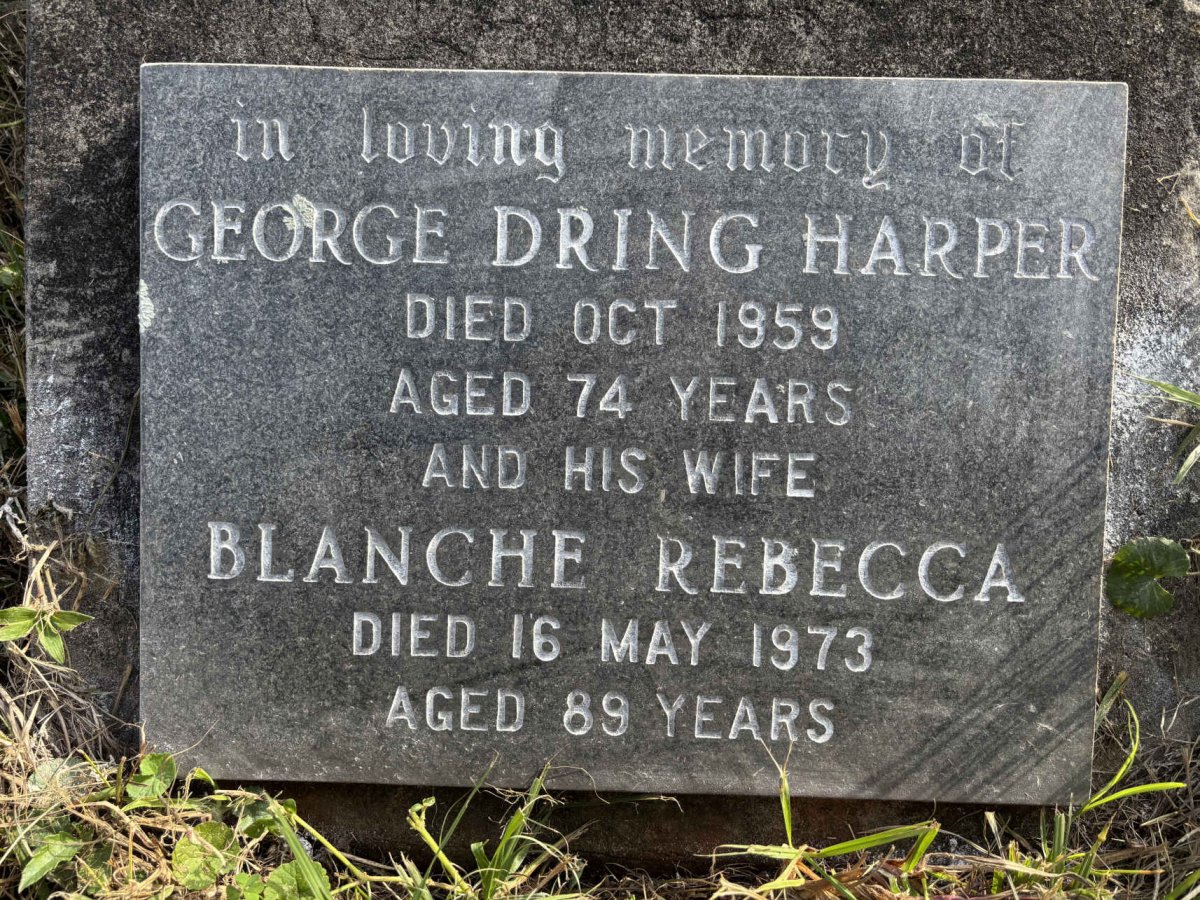HARPER George Dring -1959 & Blanche Rebecca -1973
