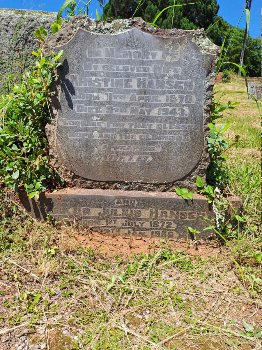 HANSEN Oskar Julius 1872-1958 & Kristine 1870-1943