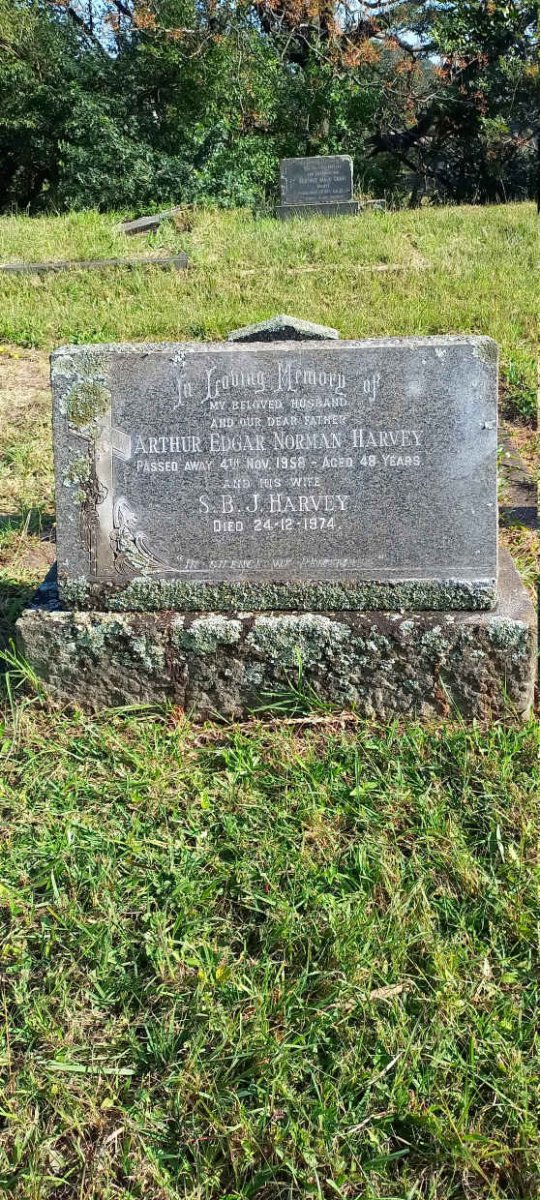 HARVEY Arthur Edgar Norman -1958 & S.B.J. -1974