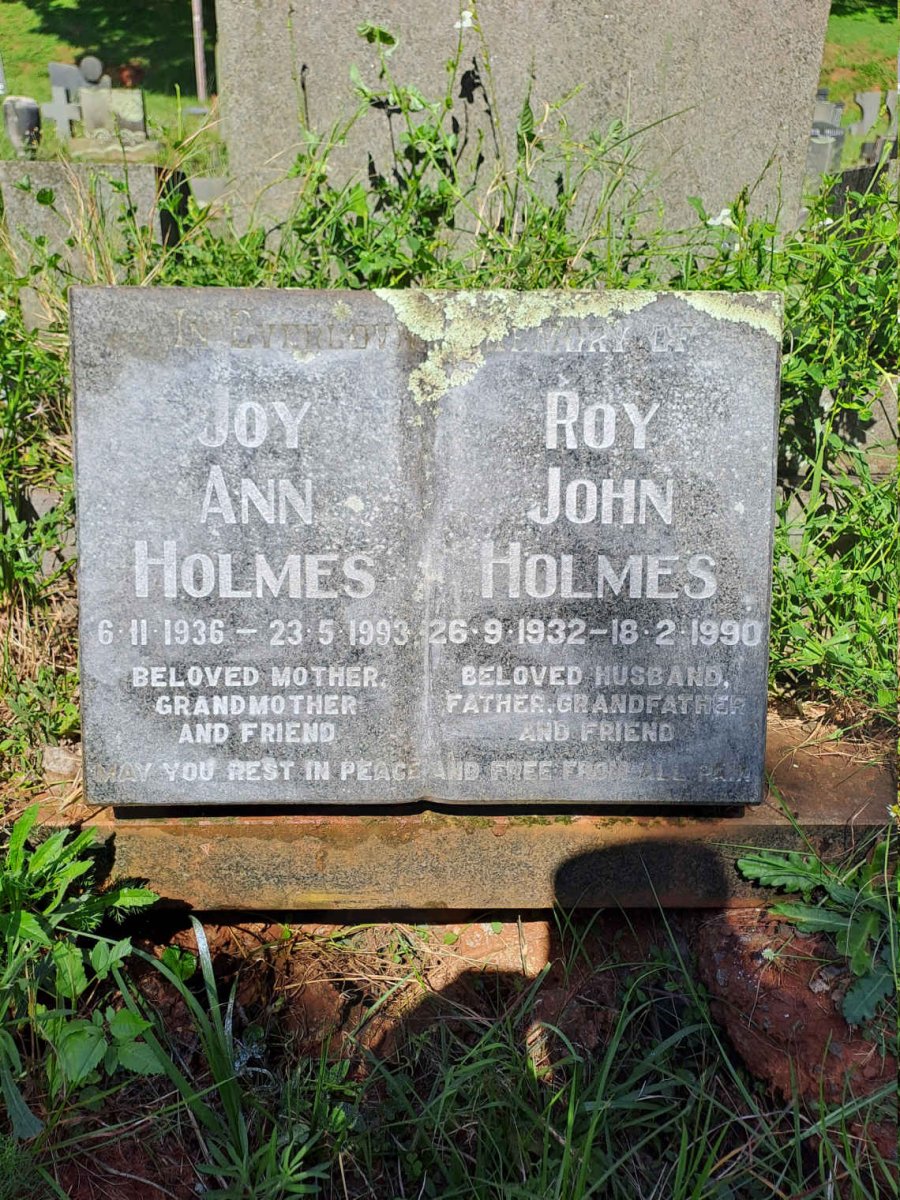 HOLMES Roy John 1932-1990 & Joy Ann 1936-1993