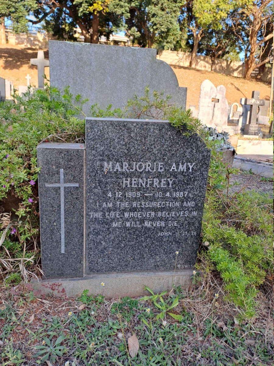 HENFREY Marjorie Amy 1909-1987
