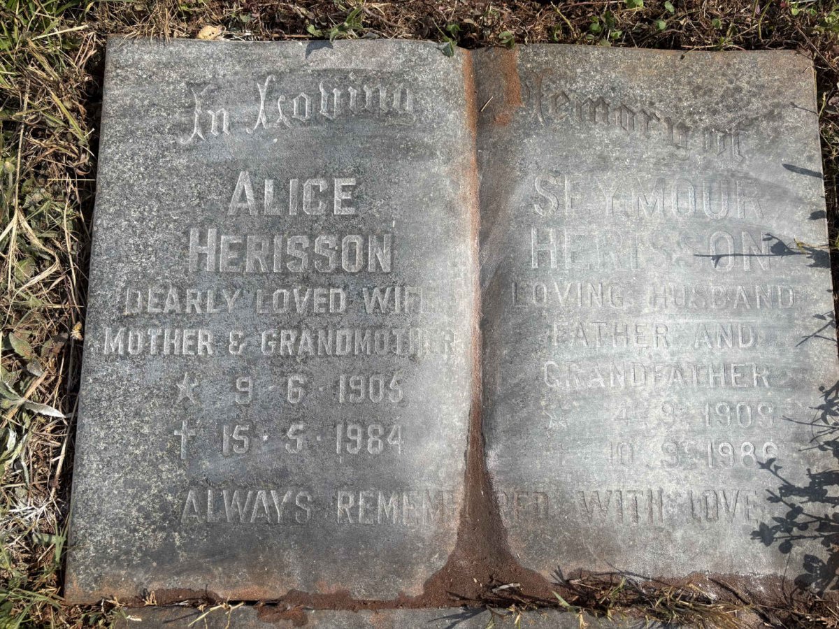HERISSON Seymour 1908-1988 & Alice 1905-1984