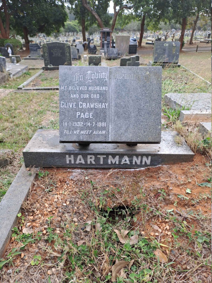 HARTMANN Clive Crawshay Page 1932-1981