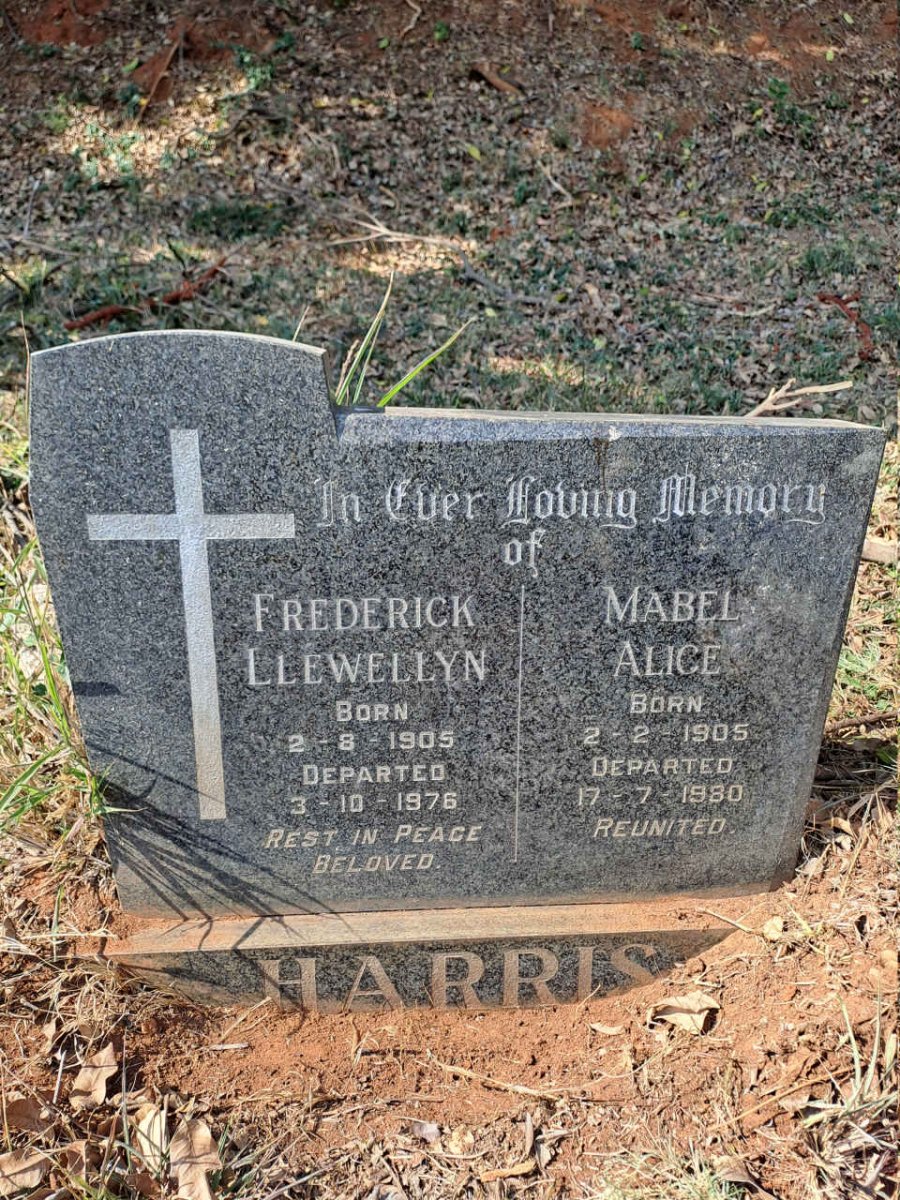HARRIS Frederick Llewellyn 1905-1976 & Mabel Alice 1905-1980