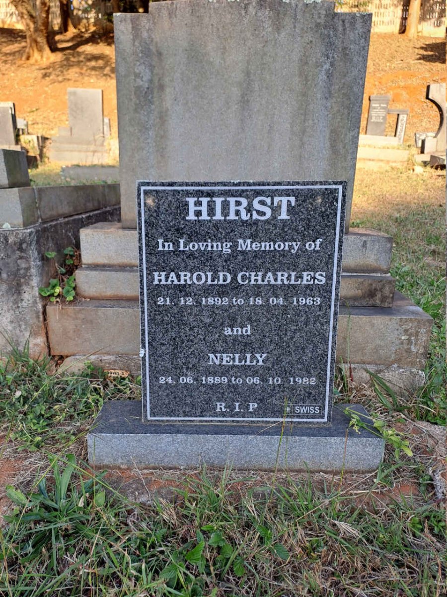 HIRST Harold Charles 1892-1963 & Nelly 1889-1982
