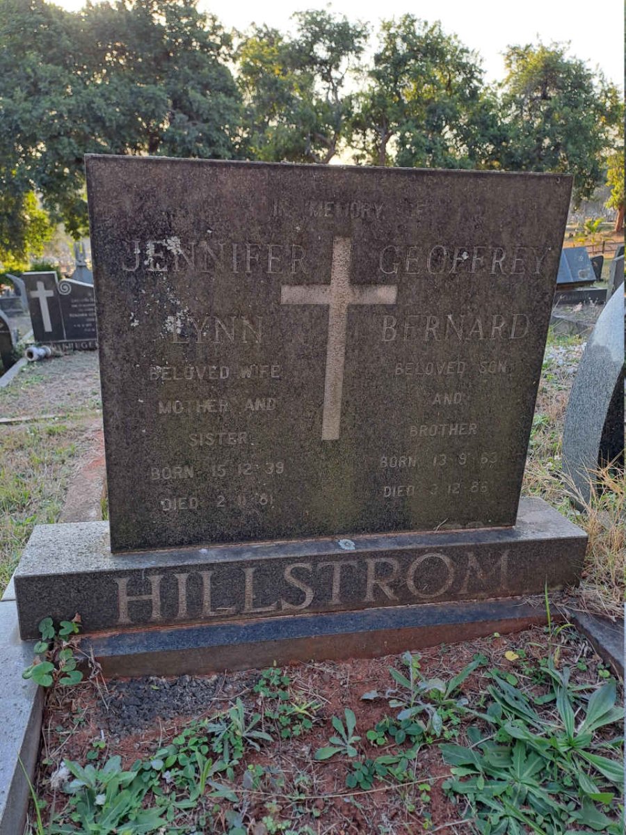 HILLSTROM Jennifer Lynn 1939-1981 :: HILLSTROM Geoffrey Bernard 1963-1986