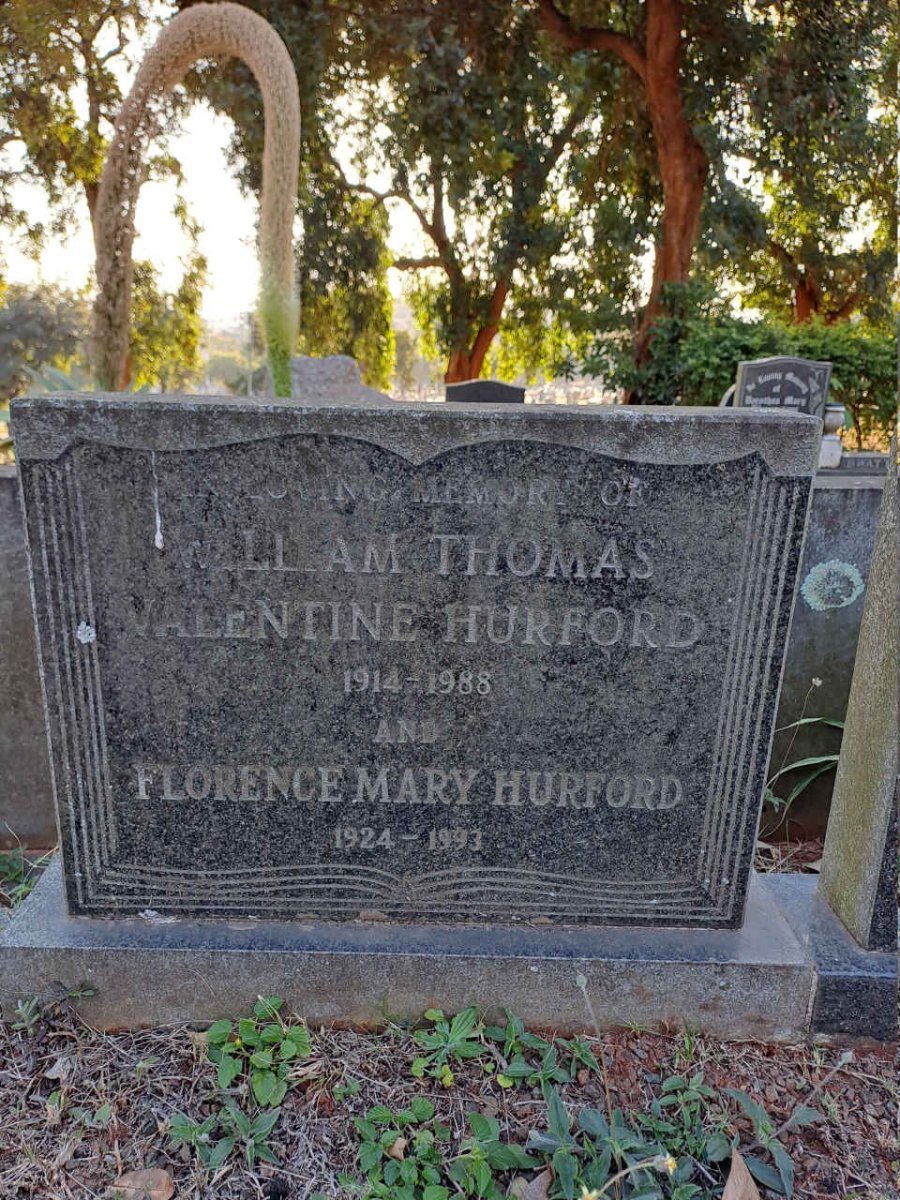 HURFORD William Thomas Valentine 1914-1988 & Florence Mary 1924-1993