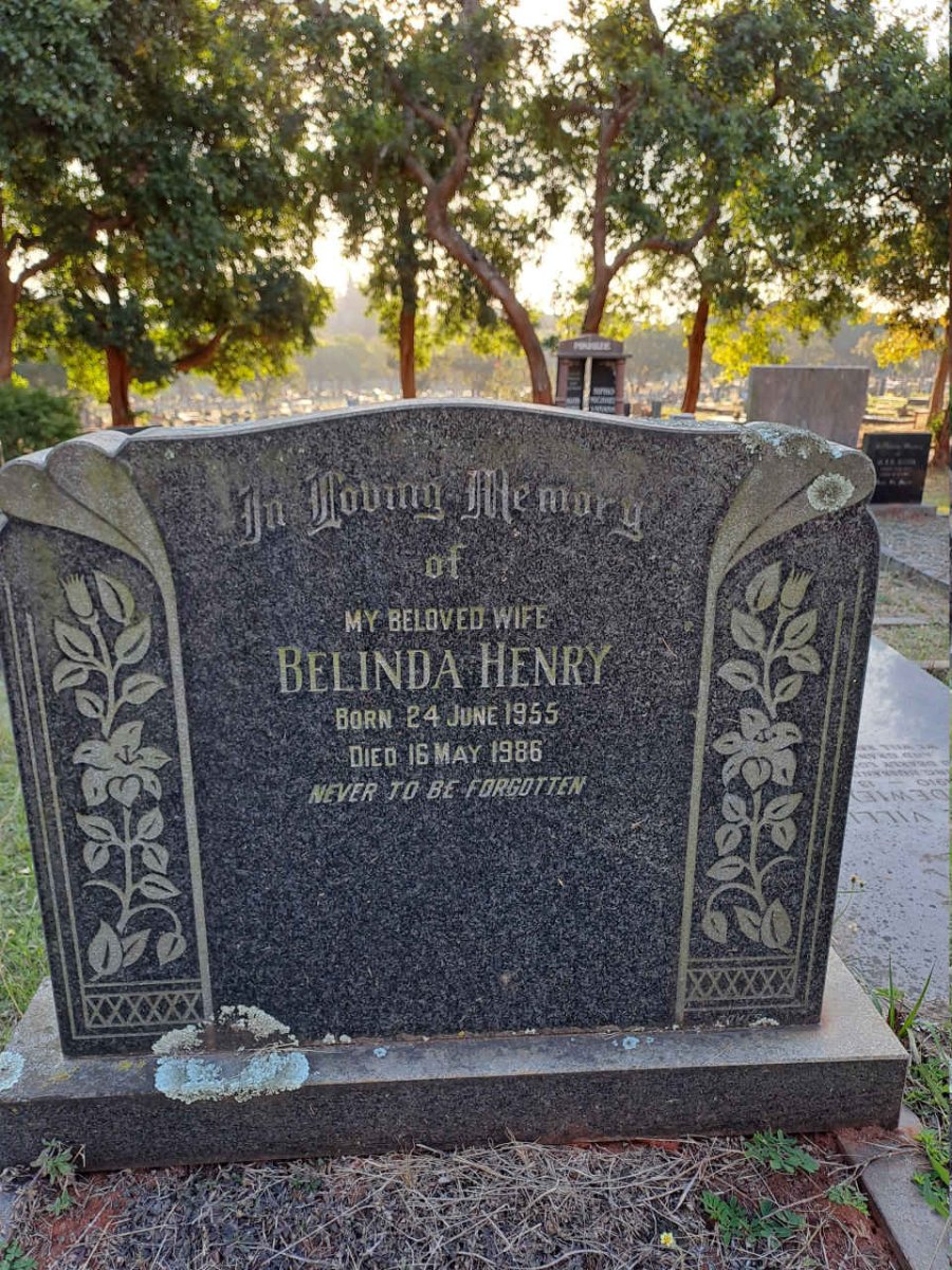HENRY Belinda 1955-1986