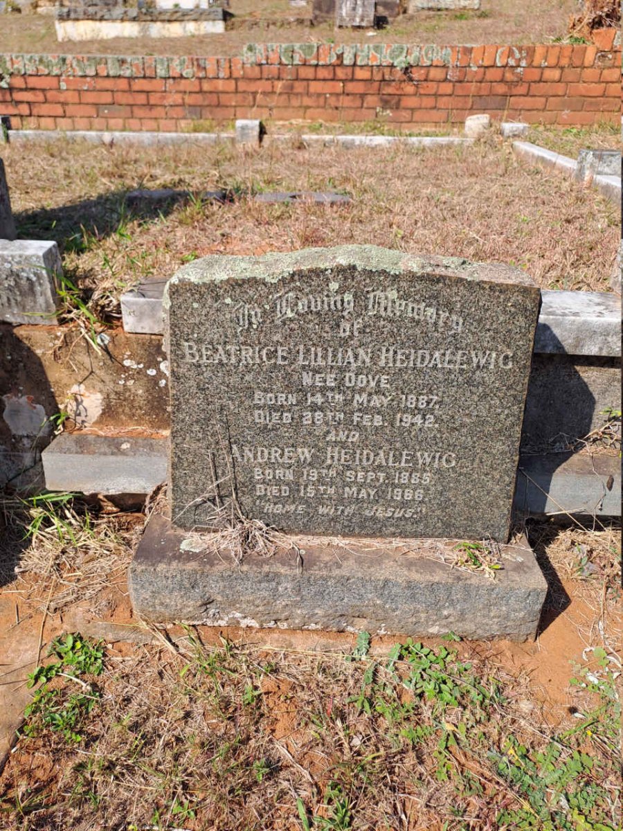 HEIDALEWIG Andrew 1886-1966 & Beatrice Lillian 1887-1942