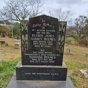 HOLMES Reuben James Aubrey -1968 & Susanna 1915-2003