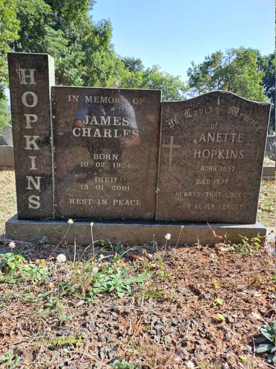 HOPKINS Anette 1897-1977 :: HOPKINS James Charles 1934-2001