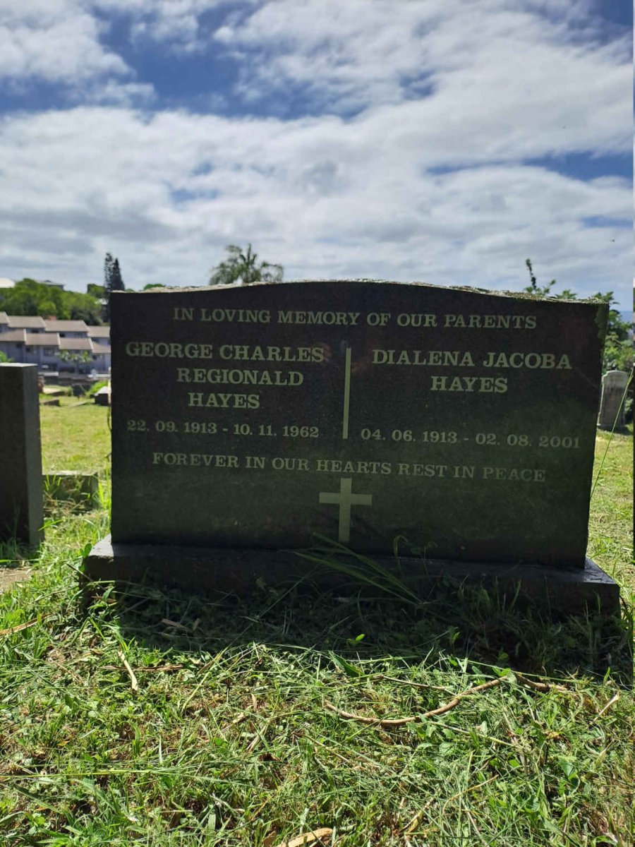 HAYES George Charles Regionald 1913-1962 & Dialena Jacoba 1913-2001