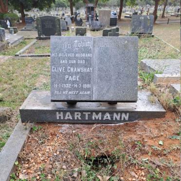 HARTMANN Clive Crawshay Page 1932-1981