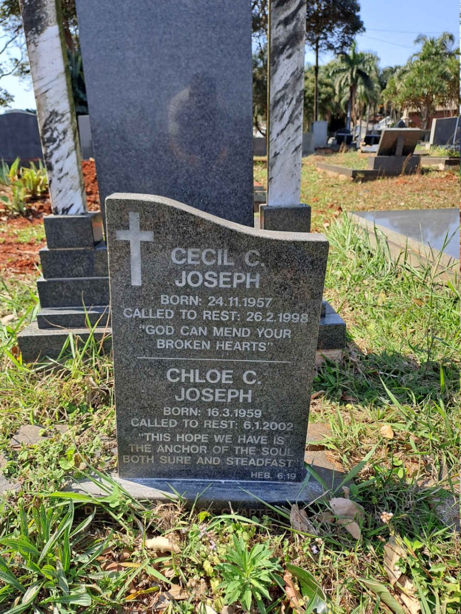 JOSEPH Cecil C. 1957-1998 & Chloe C. 1959-2002