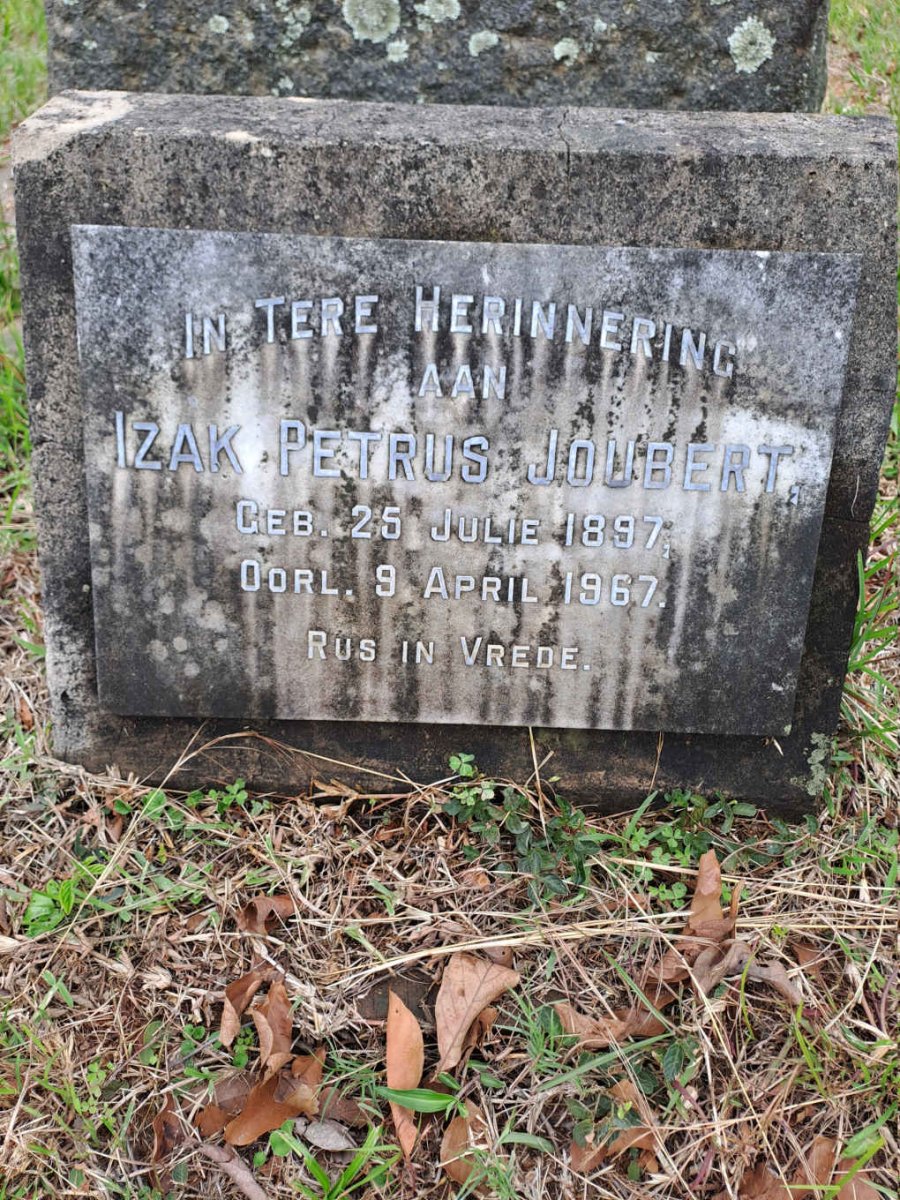 JOUBERT Izak Petrus 1897-1967