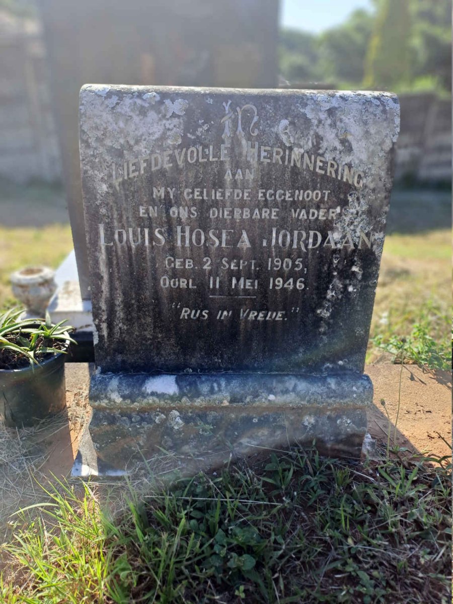 JORDAAN Louis Hosea 1905-1946