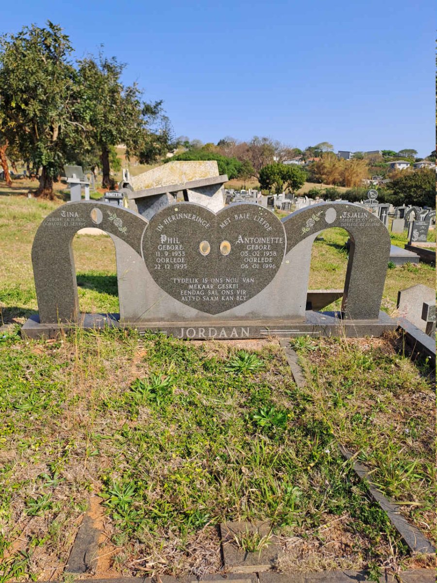 JORDAAN Phil 1953-1995 & Antoinette 1958-1996 :: JORDAAN Tina 1976-1995 :: JORDAAN Tsjalin 1975-1995