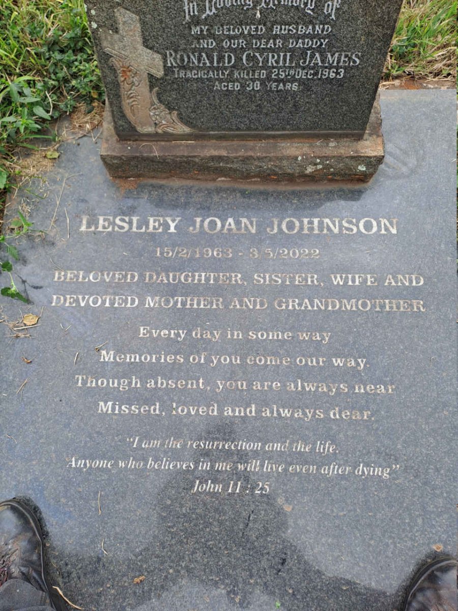 JOHNSON Lesley Joan 1963-2022