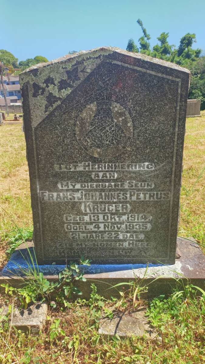 KRUGER Frans Johannes Petrus 1914-1935