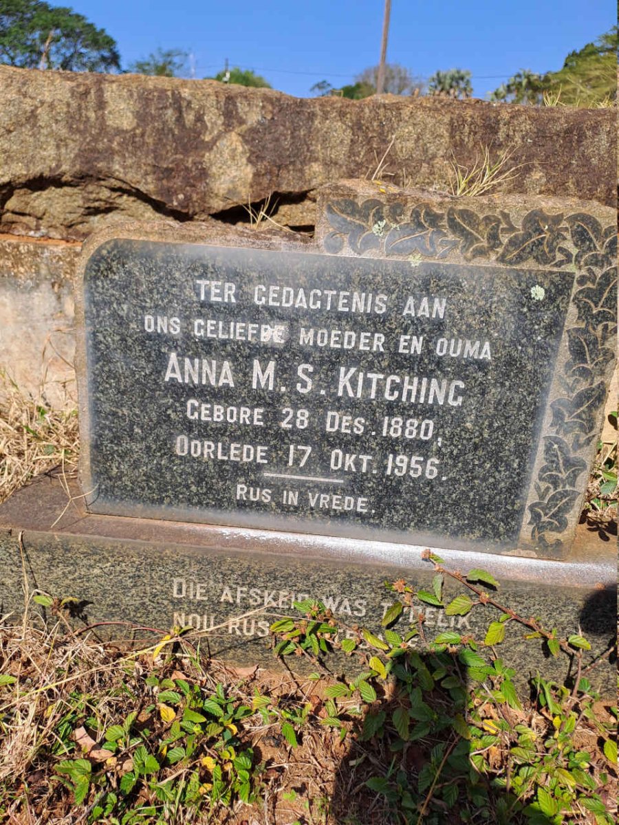 KITCHING Anna M.S. 1880-1956