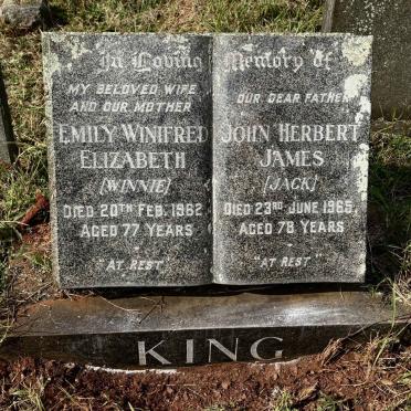 KING John Herbert James -1965 & Emily Winifred Elizabeth -1962 