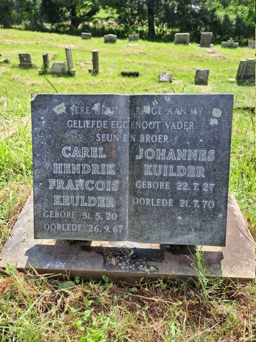 KEULDER Carel Hendrik Francois 1920-1967 :: KUILDER Johannes 1927-1970 