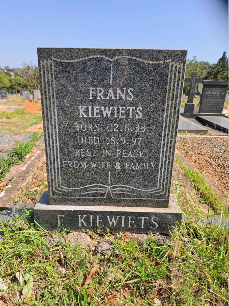 KIEWIETS Frans 1938-1997