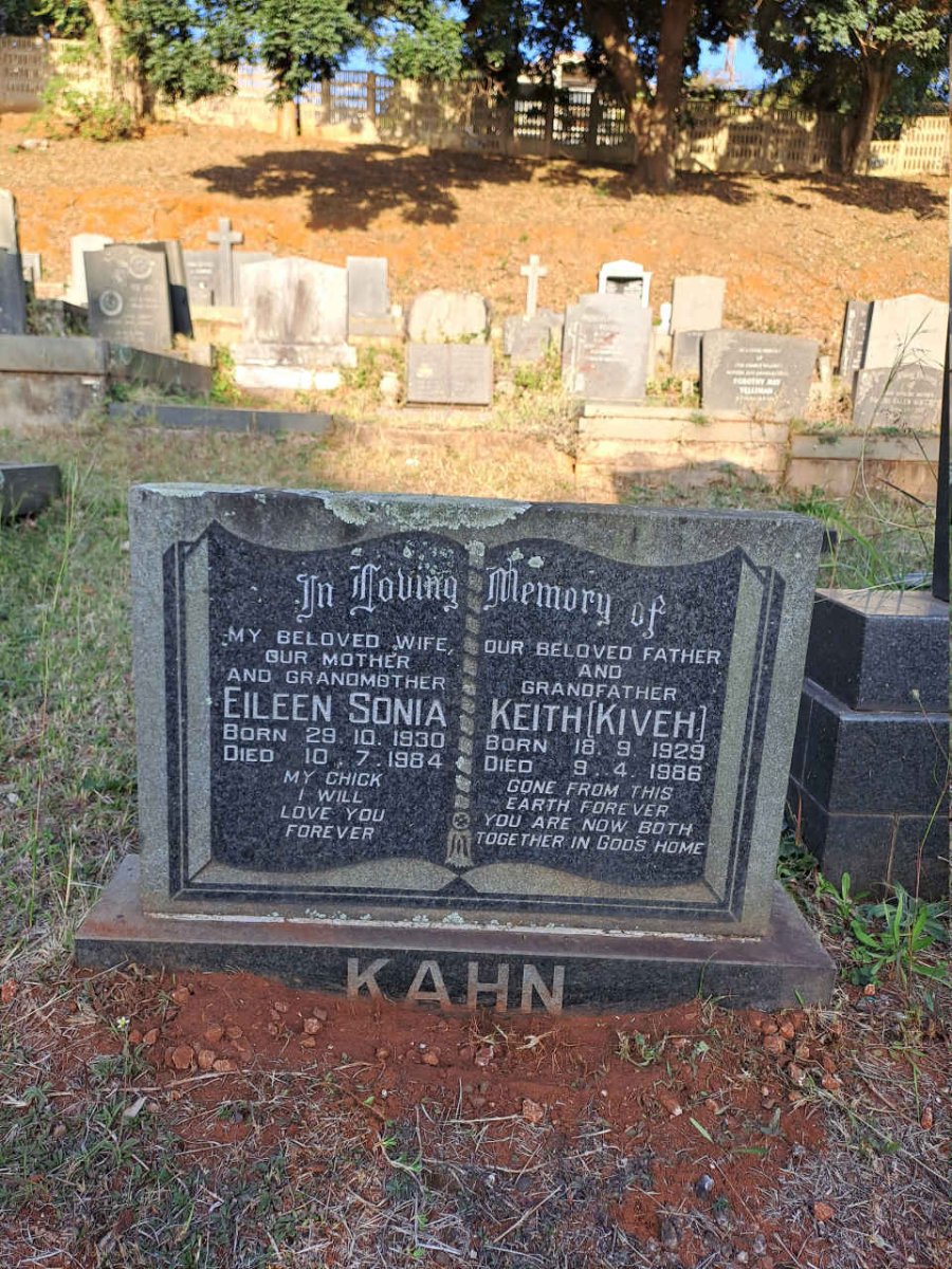 KAHN Keith 1929-1986 & Eillen Sonia 1930-1984