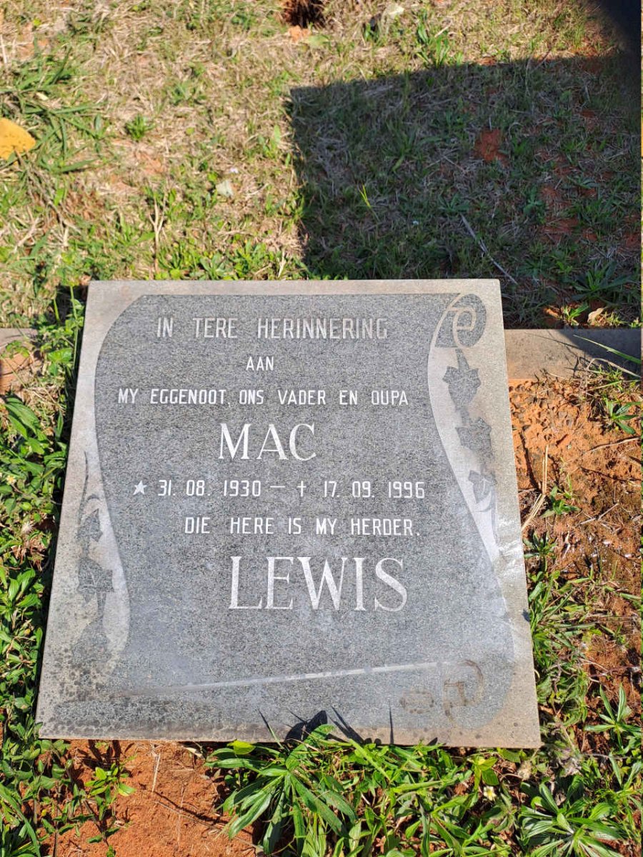 LEWIS Mac 1930-1996